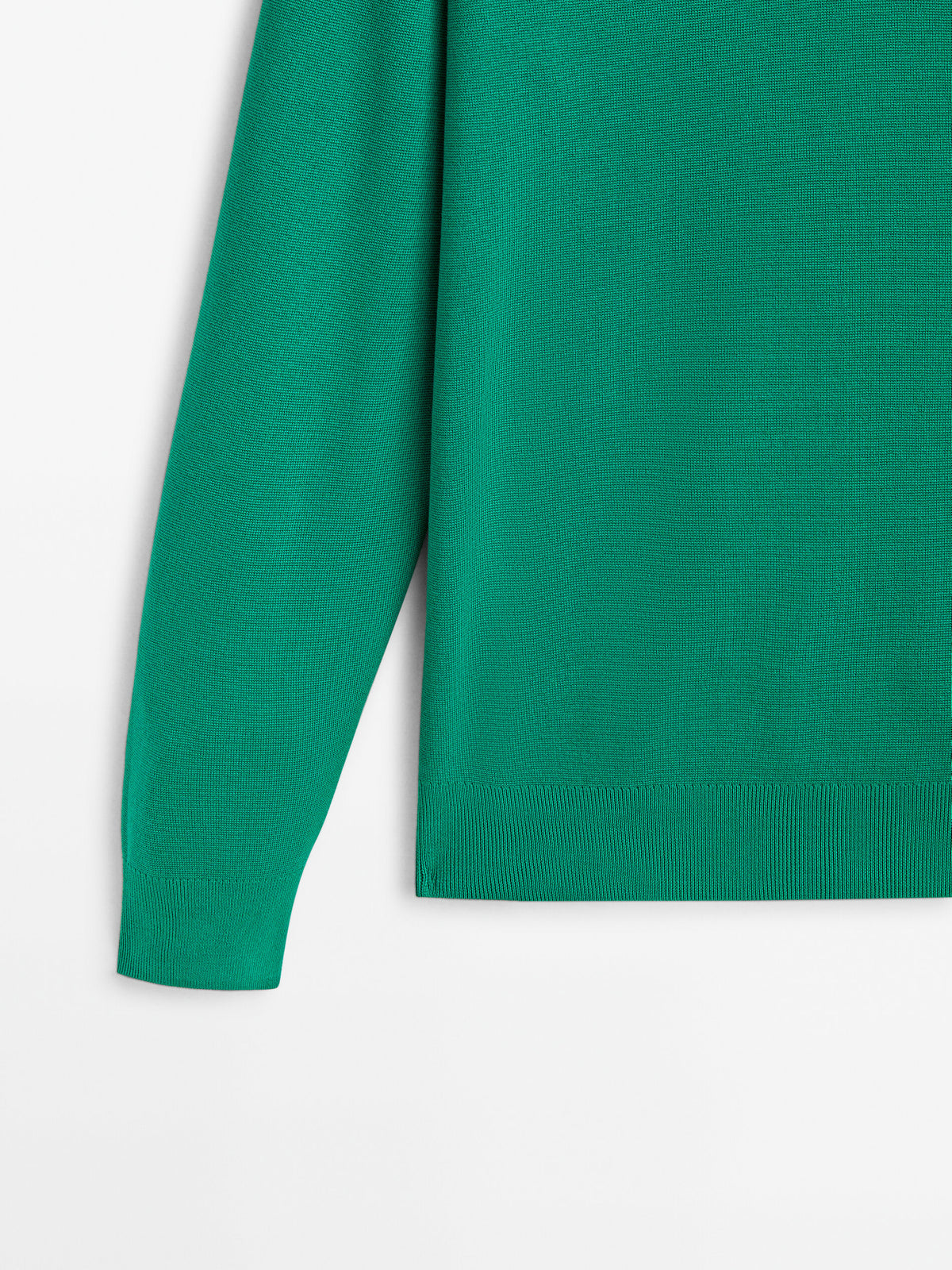 Jersey punto milano algodón cuello polo - Verde