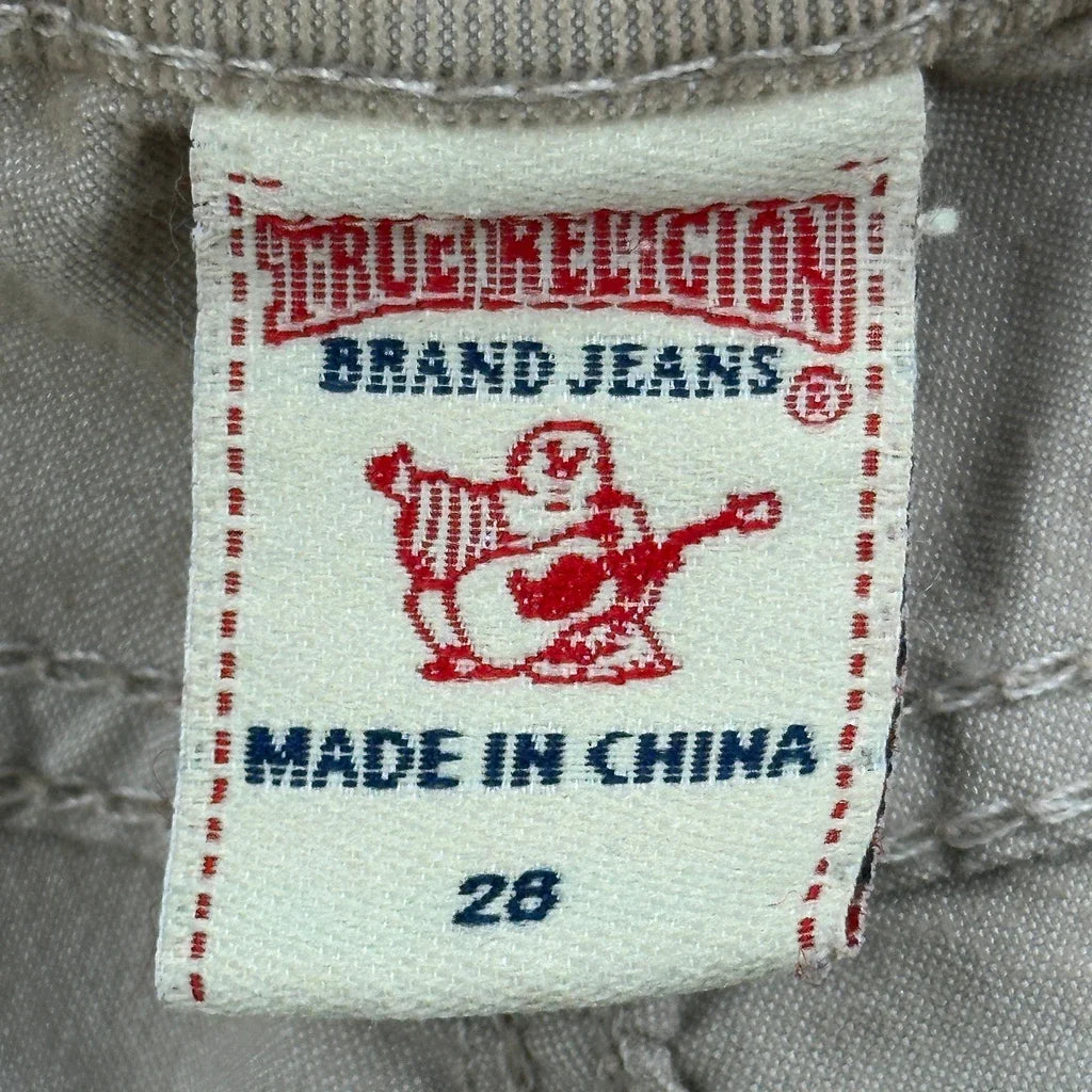 True Religion Skinny Jeans - 28W US 4 Beige Cotton