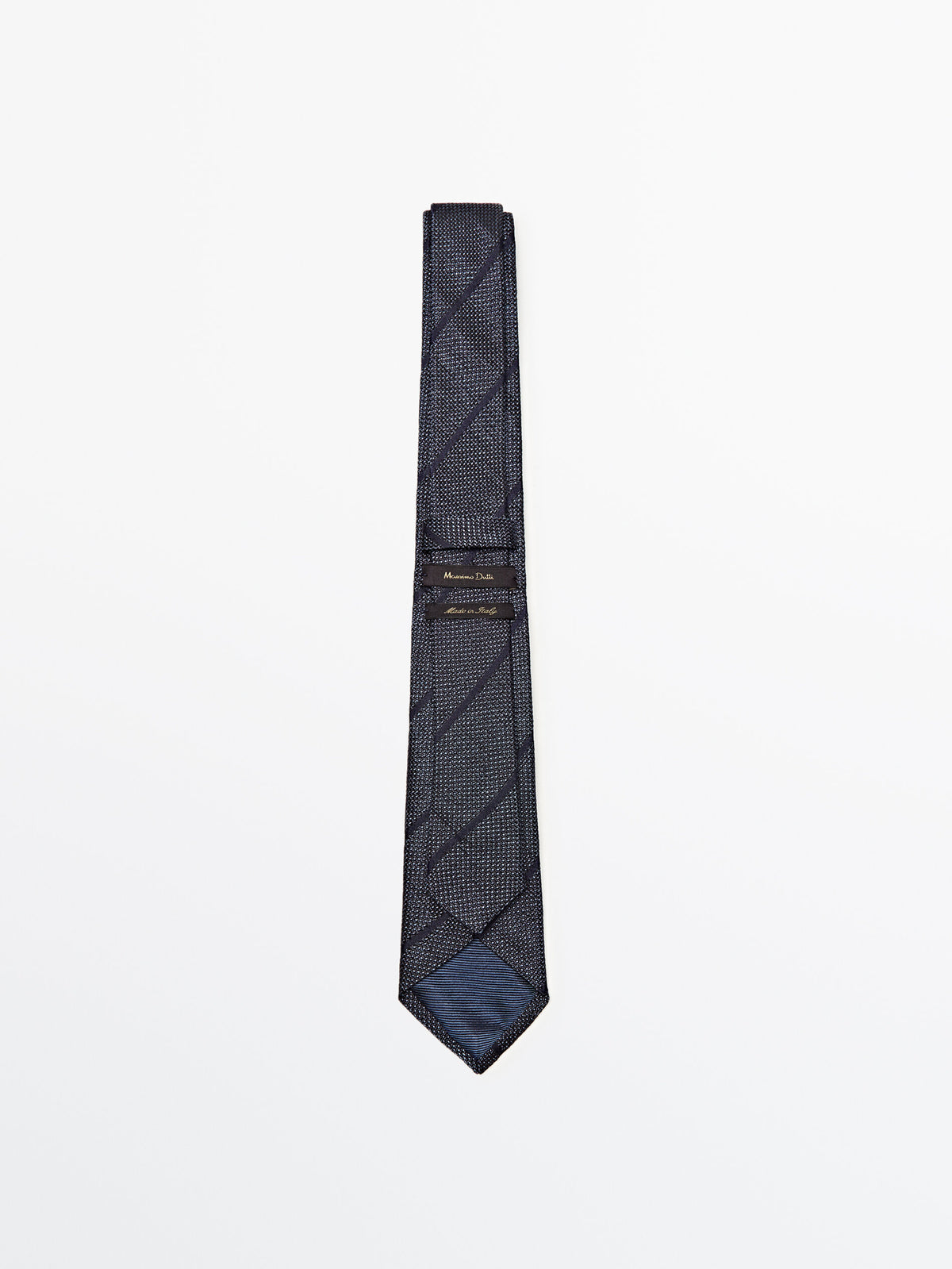 Corbata rayas mezcla algodón seda - AZUL