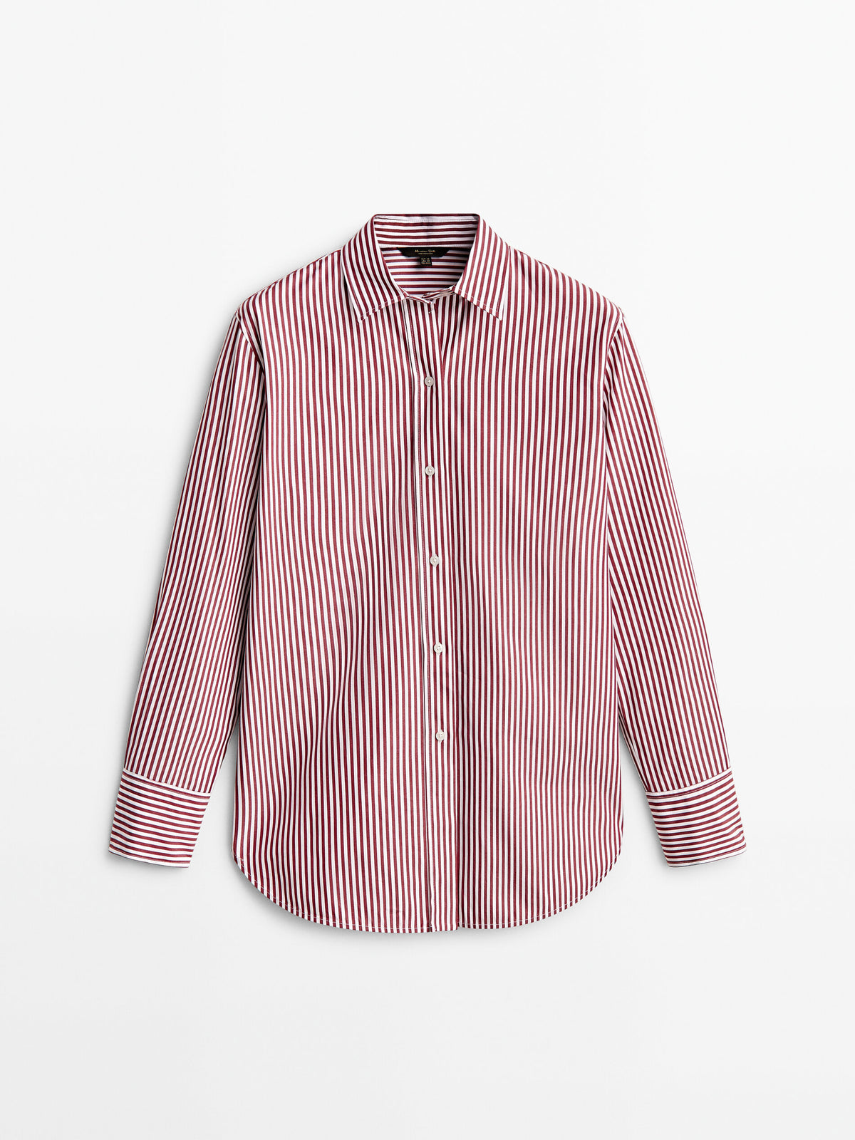 Camisa popelín algodón rayas - GRANATE