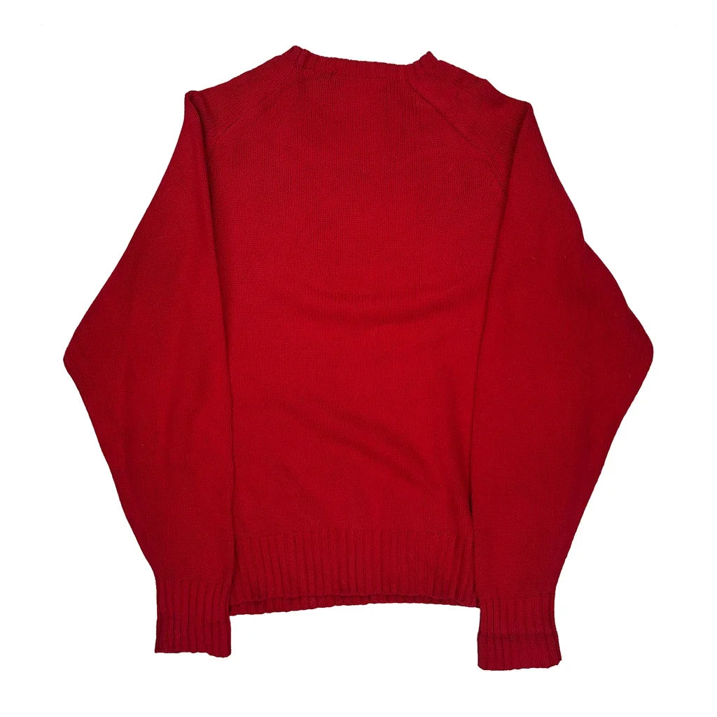 Polo By Ralph Lauren Sweater - Medium Red Cotton