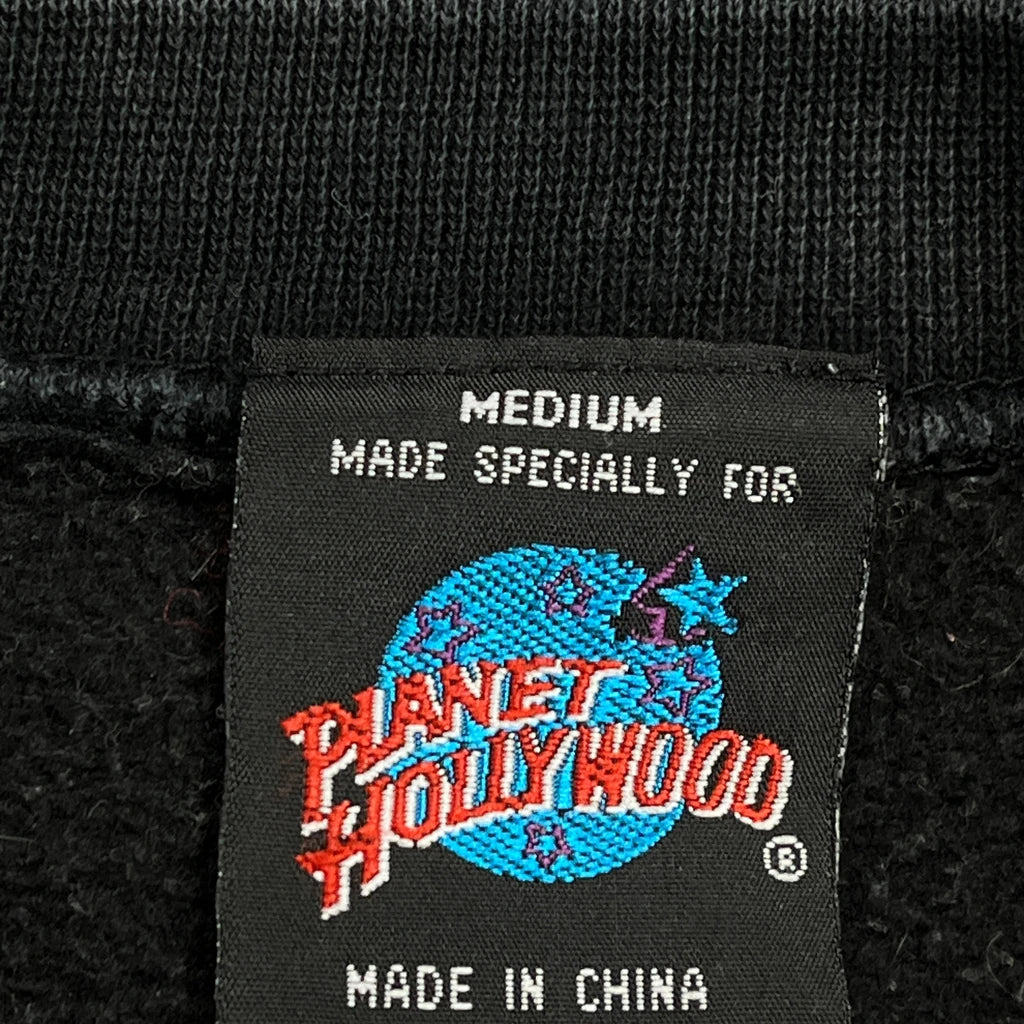 Planet Hollywood Graphic Sweatshirt - Medium Black Cotton