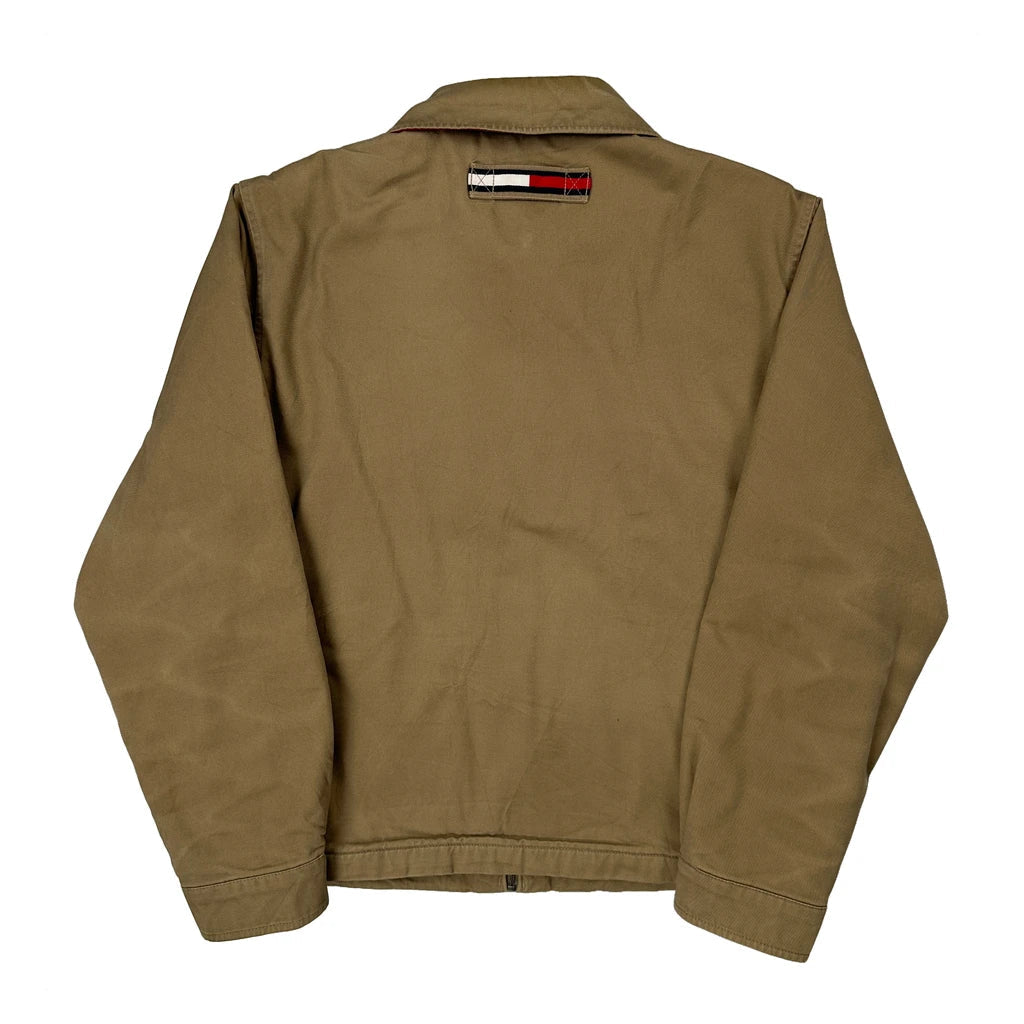 Tommy Hilfiger Canvas Harrington Jacket - Medium Khaki Cotton