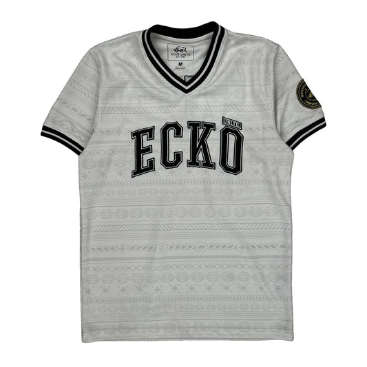 Number 72 Ecko Unltd Football Jersey - Medium White Polyester