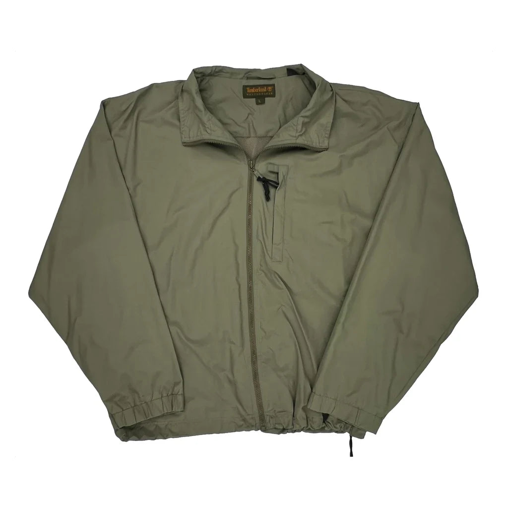 Timberland Windbreaker - Large Green Polyester