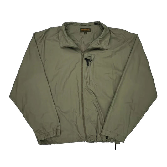Timberland Windbreaker - Large Green Polyester