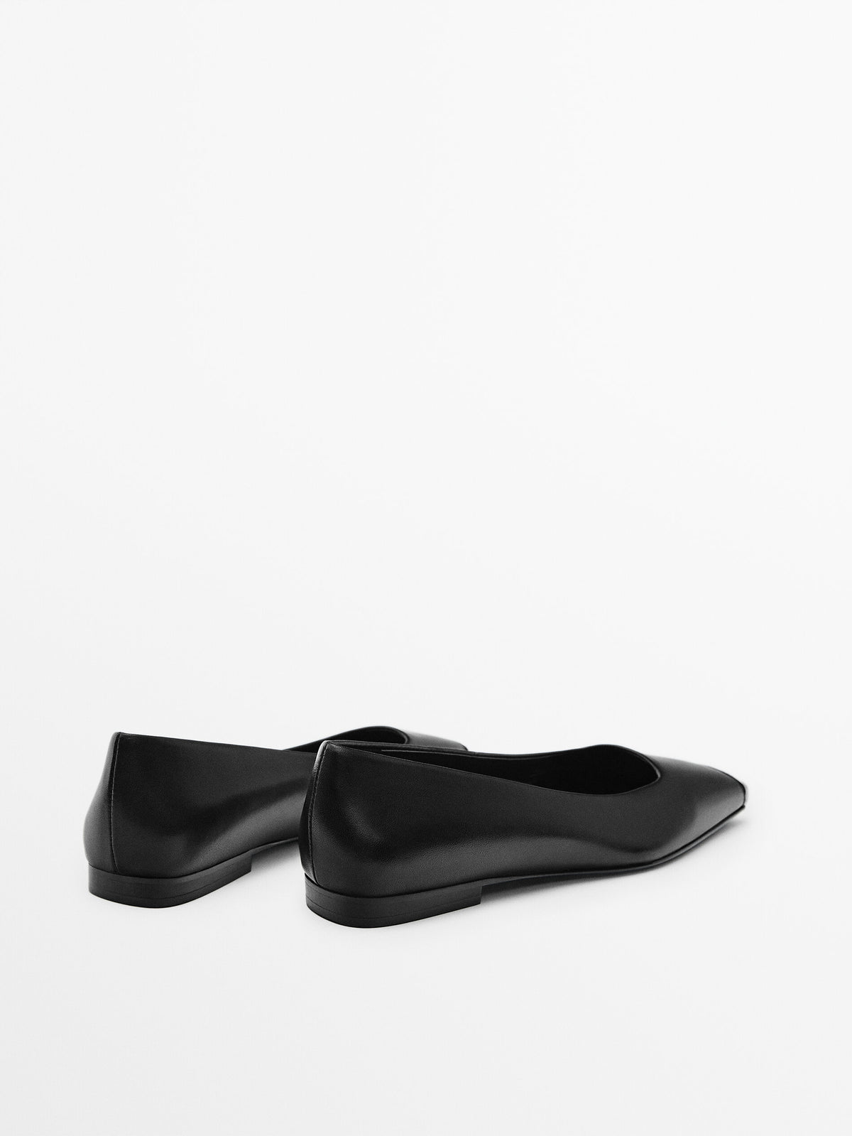 Bailarina piel punta metálica - NEGRO