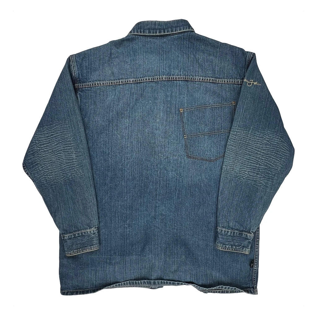 Sean John Oversized Denim Shirt - XL Blue Cotton