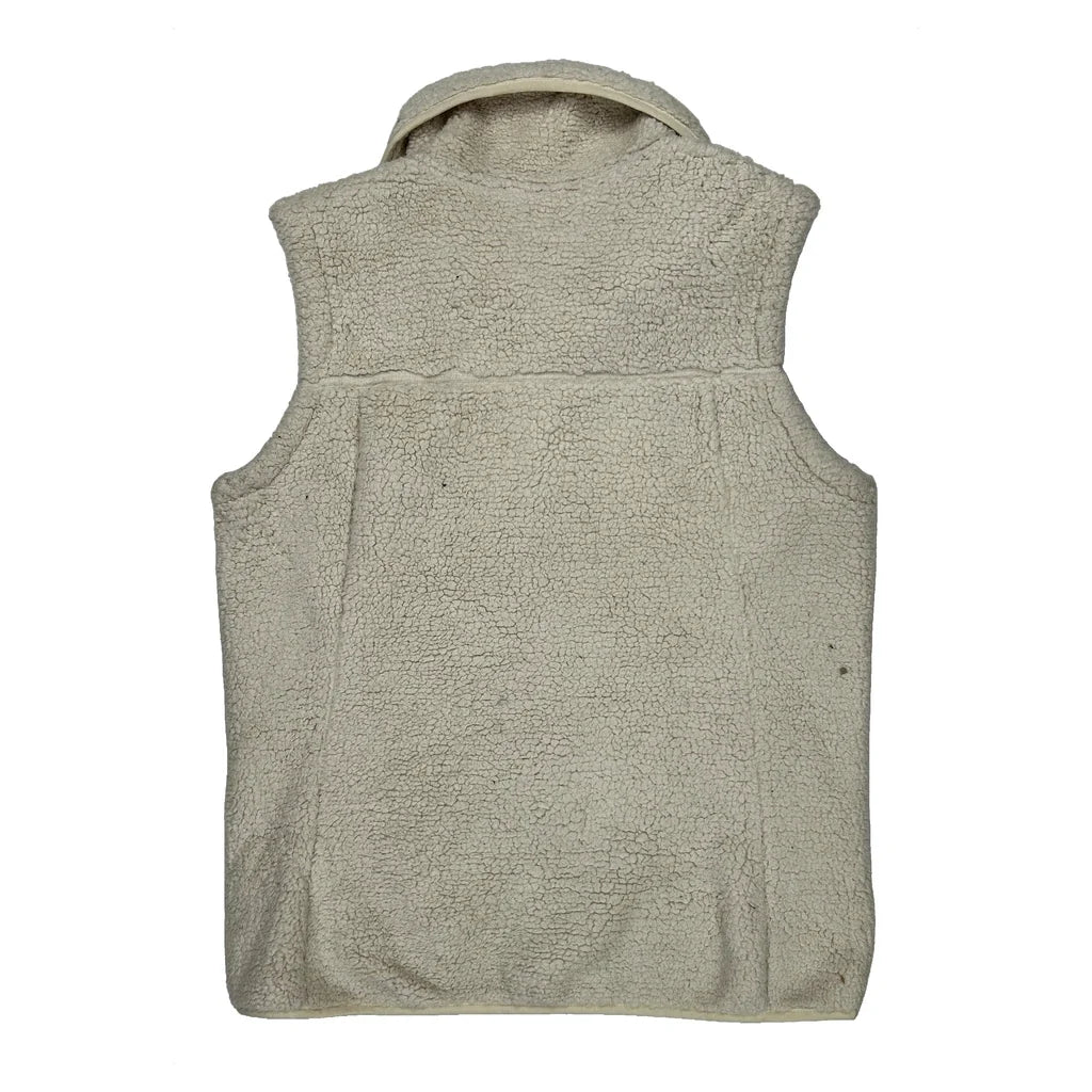 The North Face Fleece Vest - Medium Cream Polyester