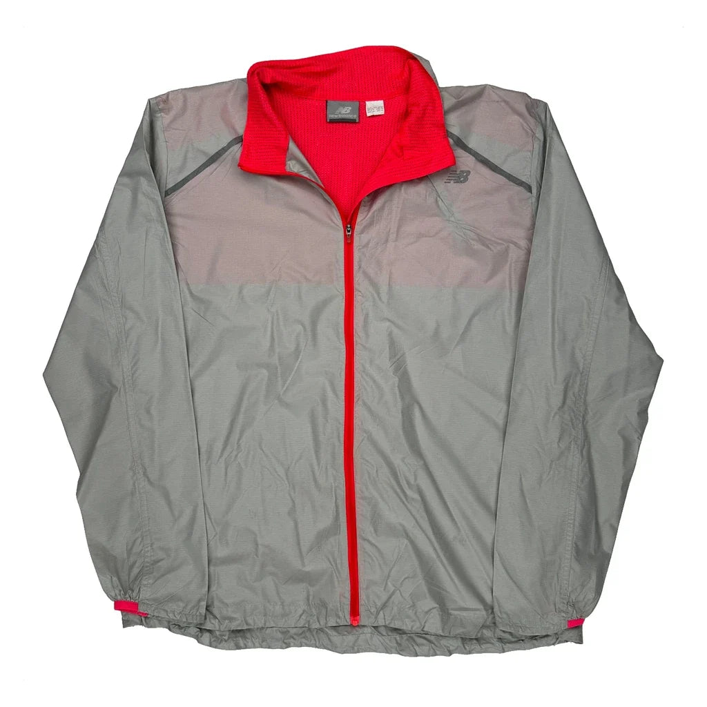New Balance Windbreaker - 2XL Gray Polyester