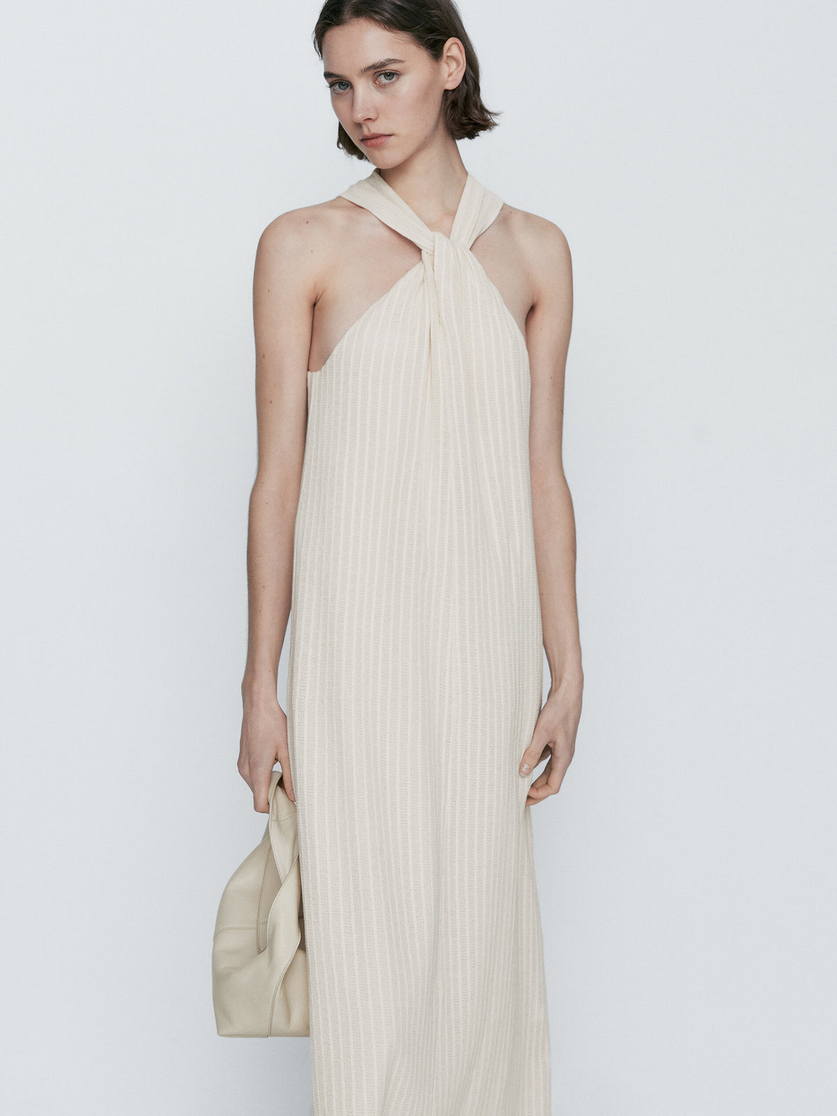 Vestido estructura tirante cruzado - CRUDO