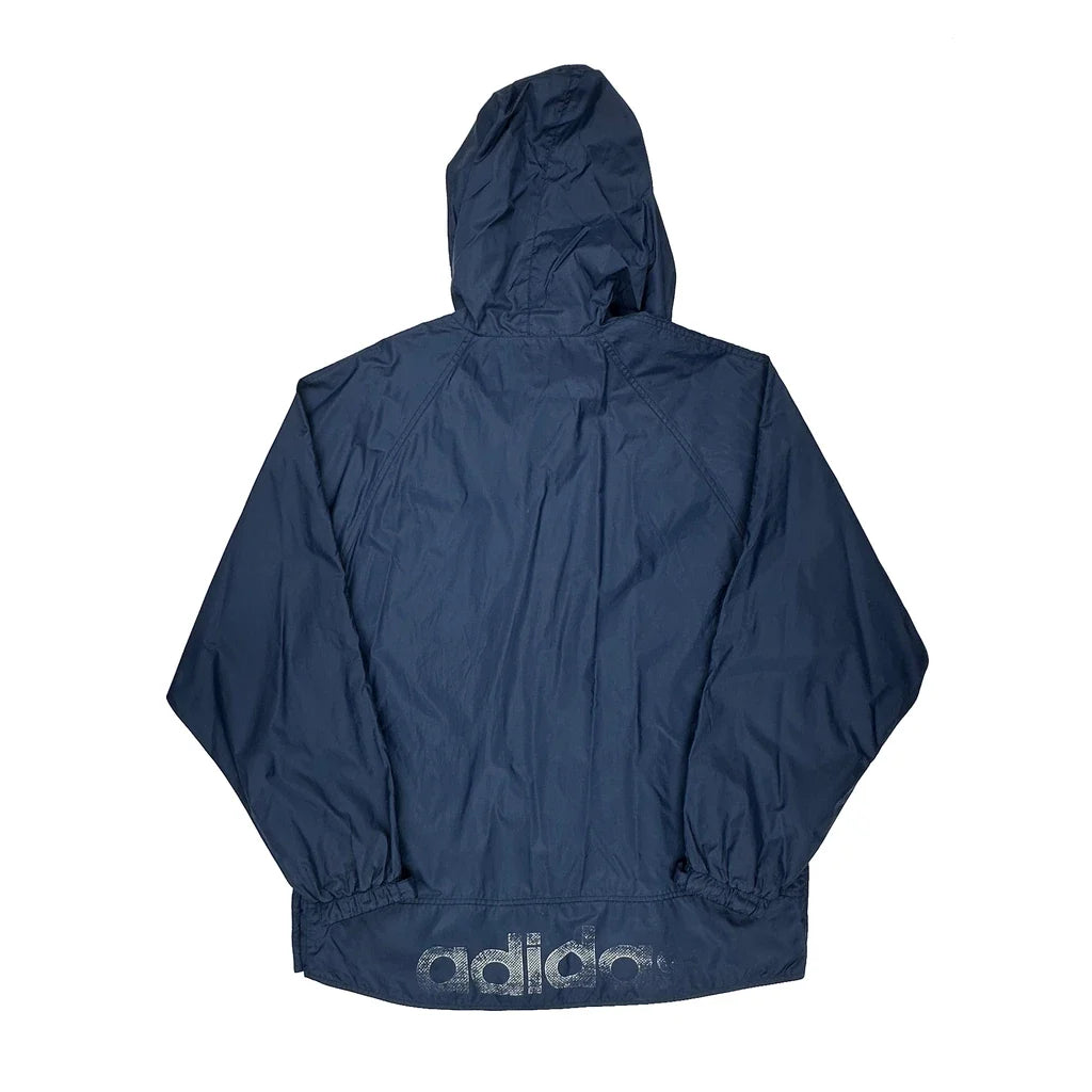 Adidas Spellout Windbreaker - Medium Blue Polyester