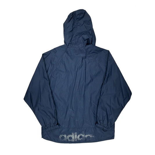 Adidas Spellout Windbreaker - Medium Blue Polyester