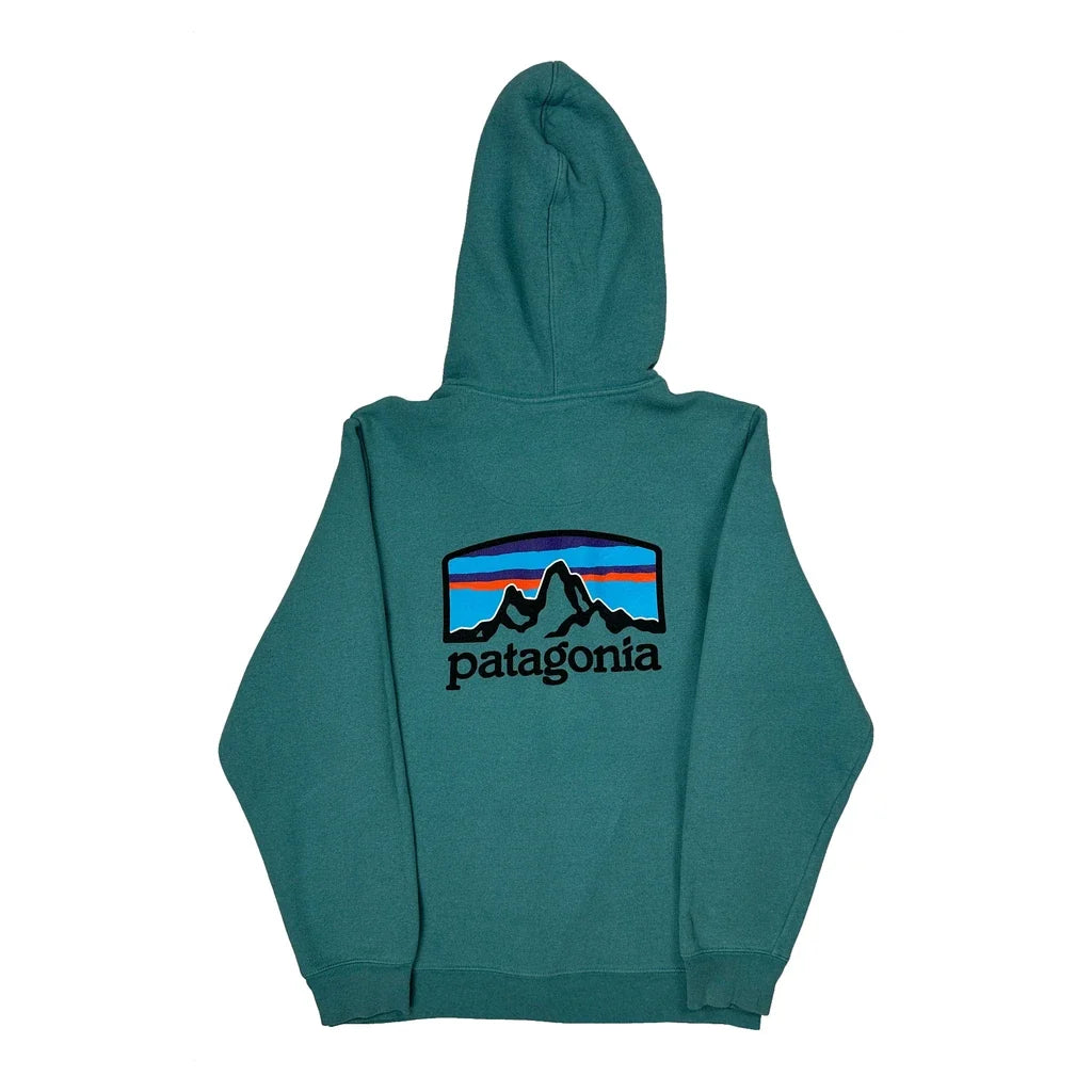 Patagonia Hoodie - XS Green Cotton