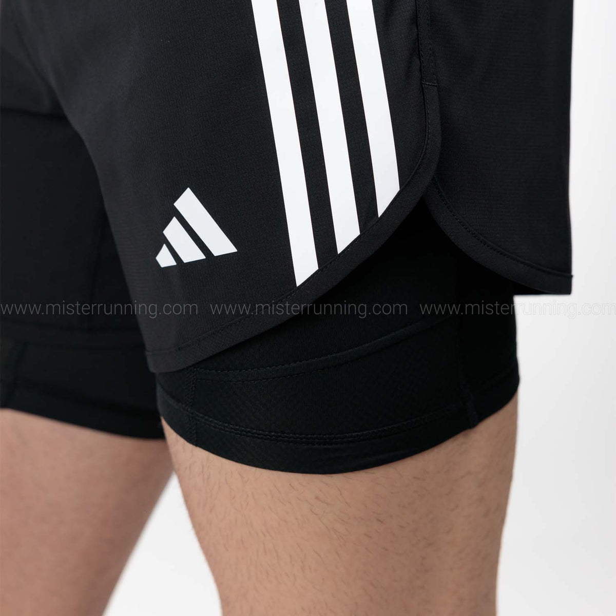 adidas Own The Run 3S 2 in 1 5in Pantaloncini Black
