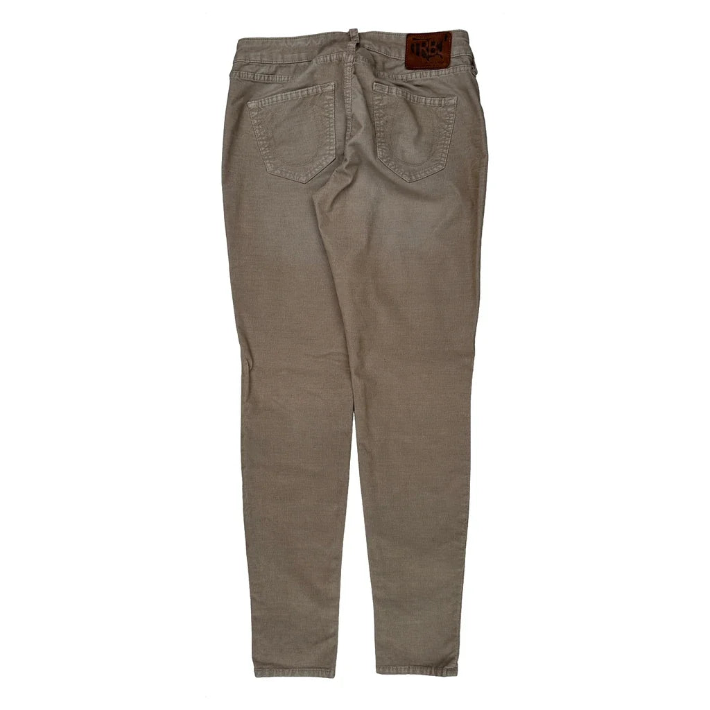 True Religion Skinny Jeans - 28W US 4 Beige Cotton
