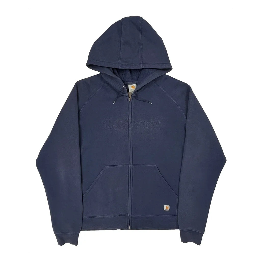 Carhartt Hoodie - XL Blue Cotton Blend