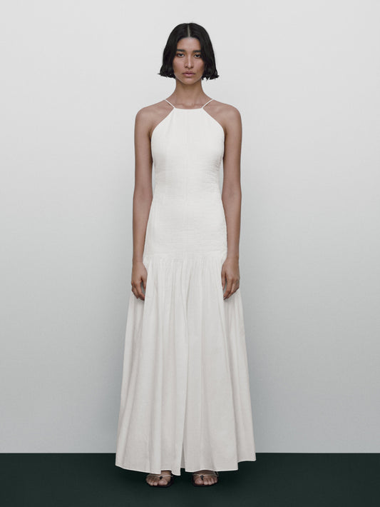 Vestido pliegues Limited edition - BLANCO