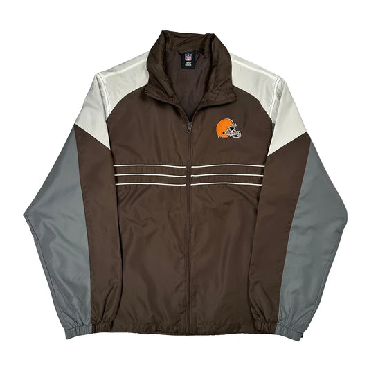 Cleveland Browns Reebok Nfl Windbreaker - Large Brown Polyester