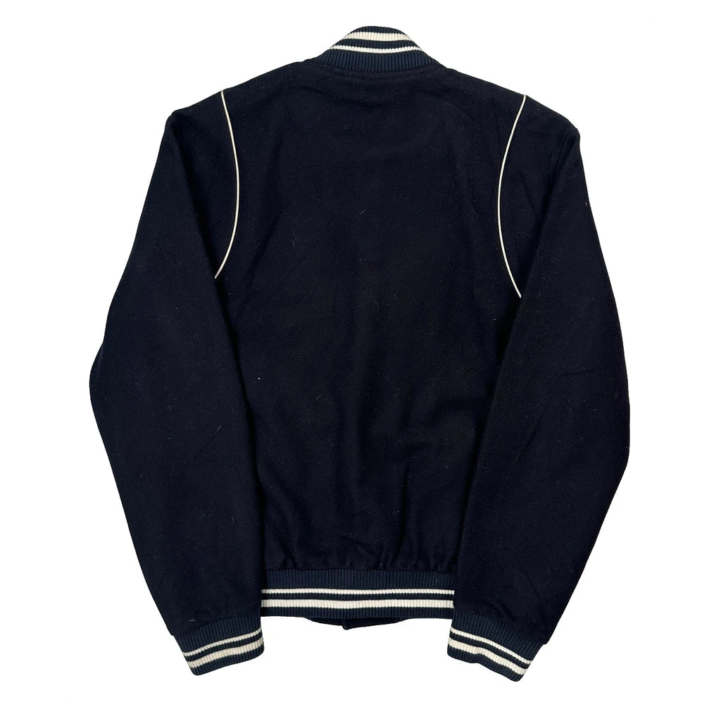 Unbranded Varsity Jacket - No Size Navy Wool Blend