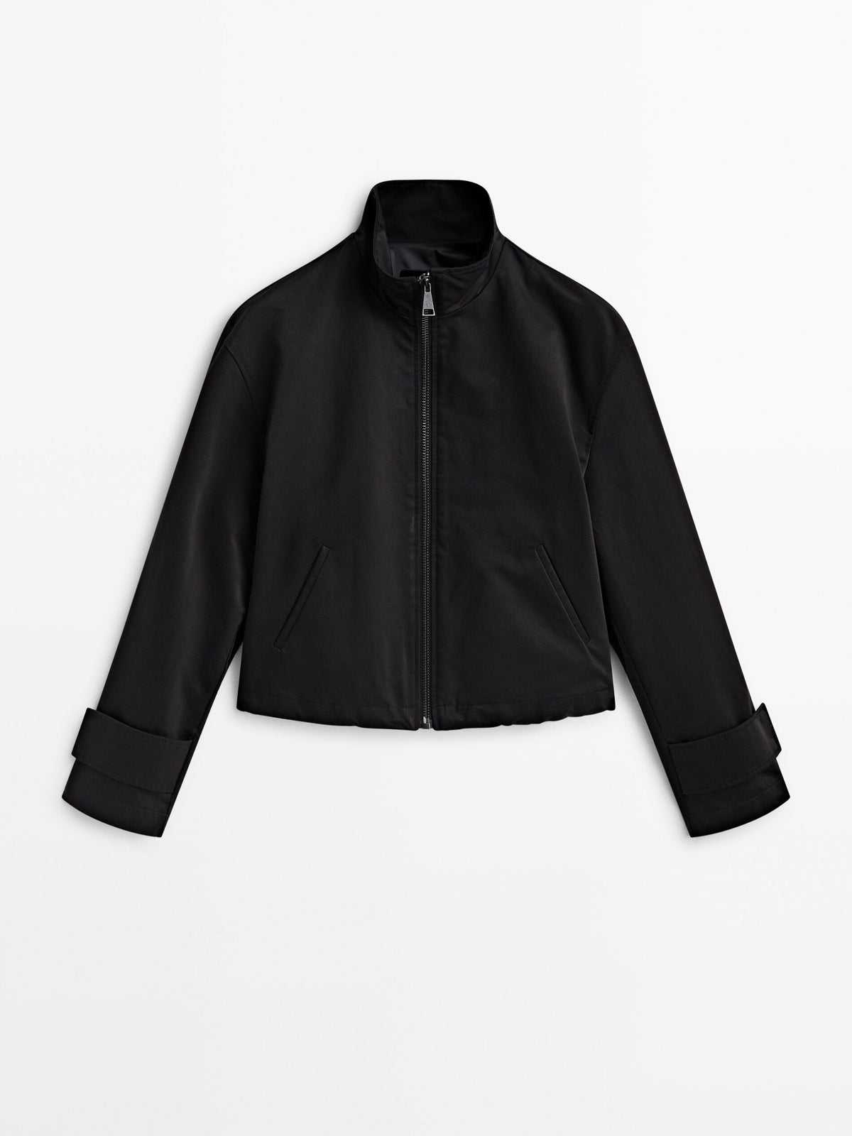 Chaqueta bomber cremallera - NEGRO