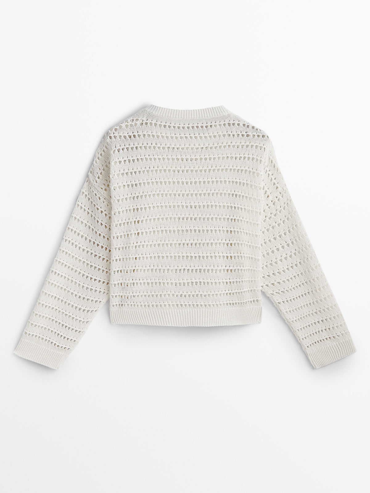 Jersey punto calado cuello redondo - CRUDO