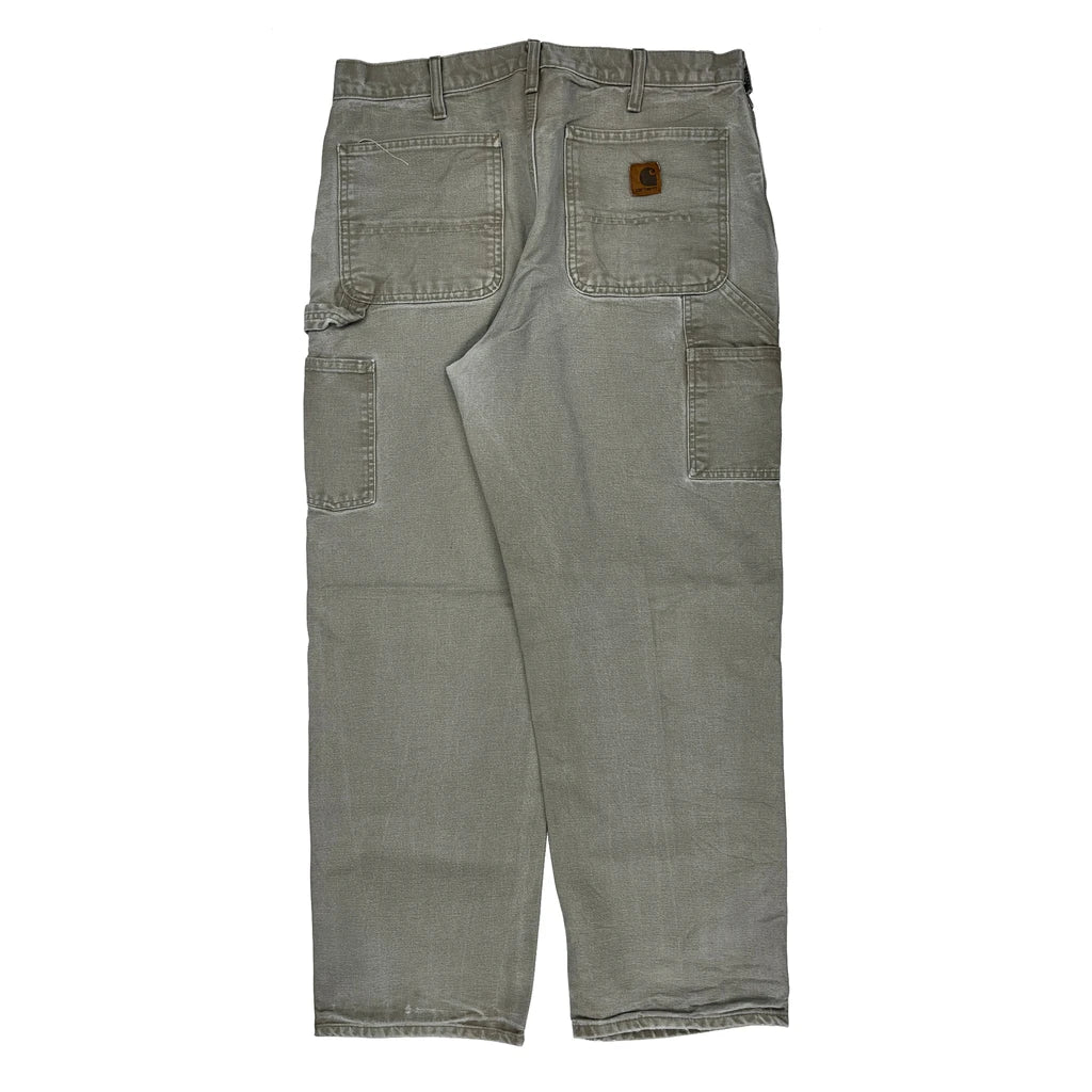 Carhartt B11 Des Carpenter Pants - 33W 31L Gray Cotton