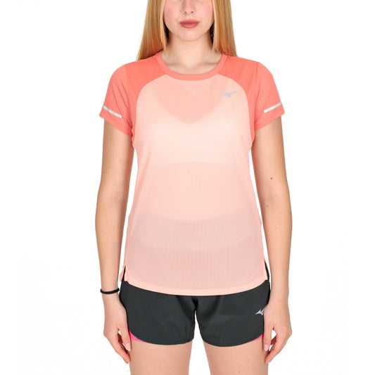 Mizuno Dryaeroflow Logo Maglietta Apricot Blush