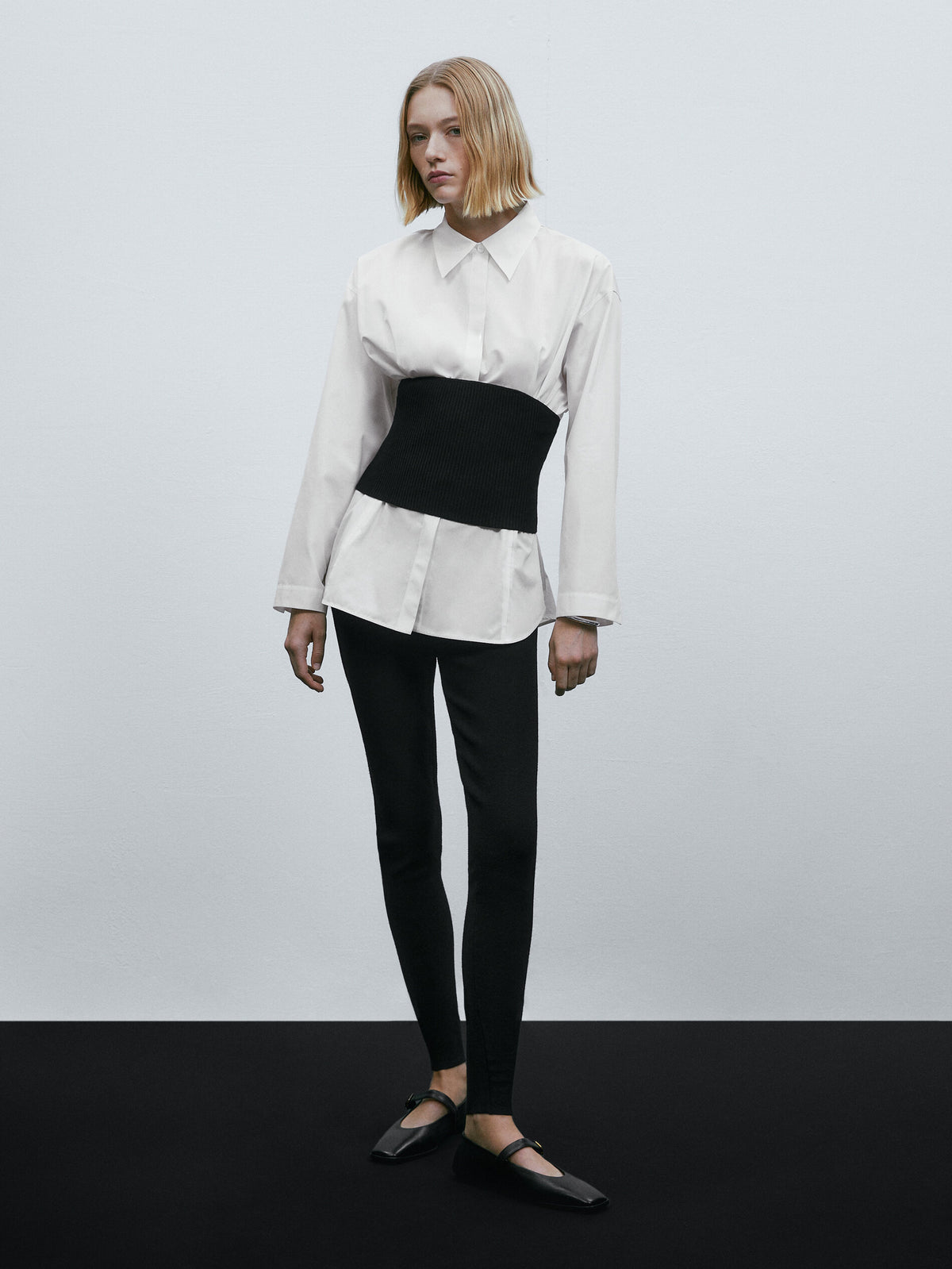 Camisa popelin pinzas - BLANCO