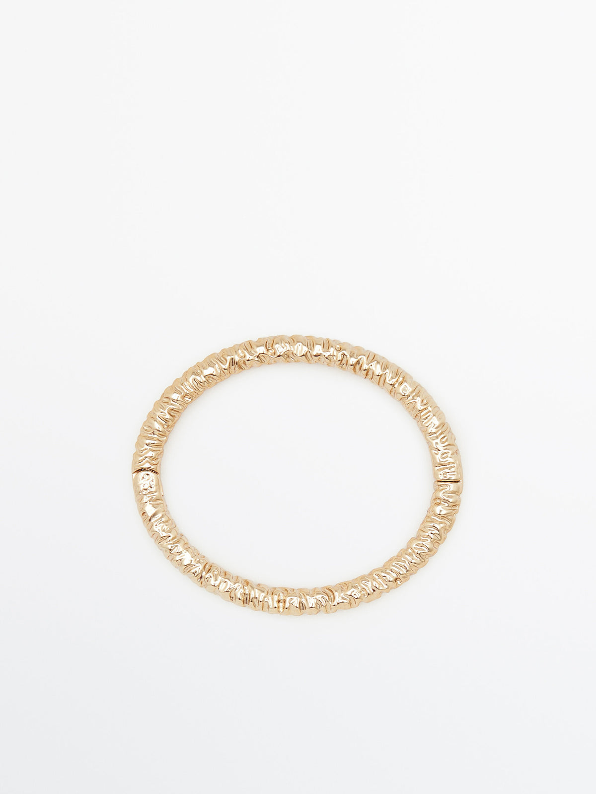 Brazalete textura baño oro - ORO
