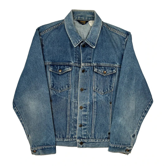 Wrangler Denim Jacket - Large Blue Cotton