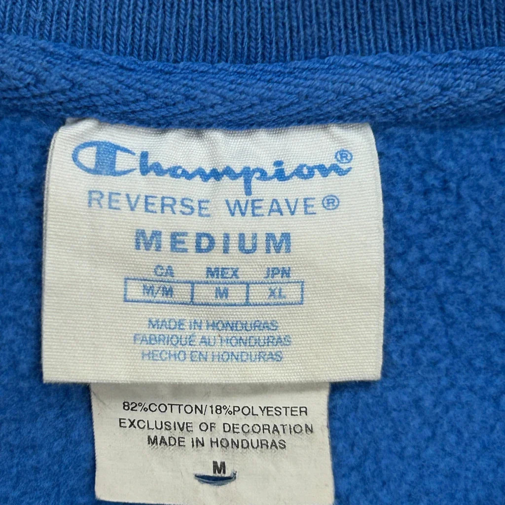 Reverse Weave Champion Sweatshirt - Medium Blue Cotton Blend