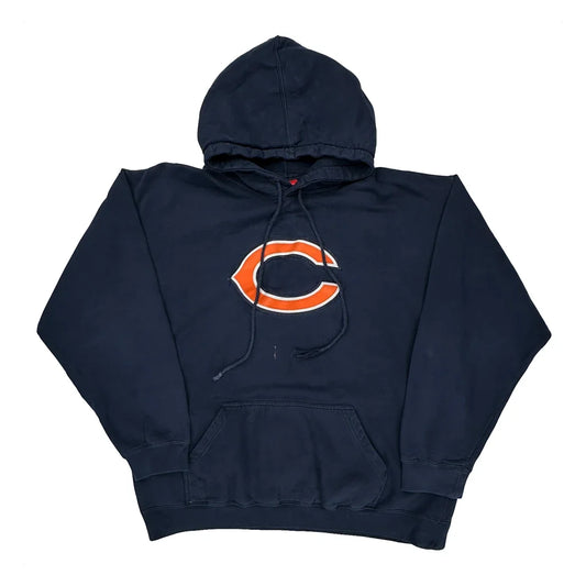 Chicago Bears Nfl Football Hoodie - Large Navy Cotton