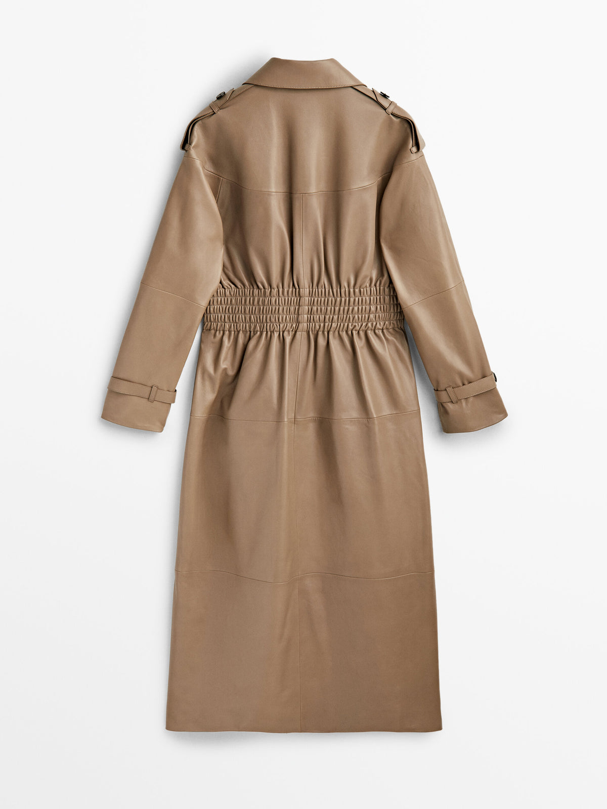 Chaqueta trench piel napa cintura elástica - ARENA