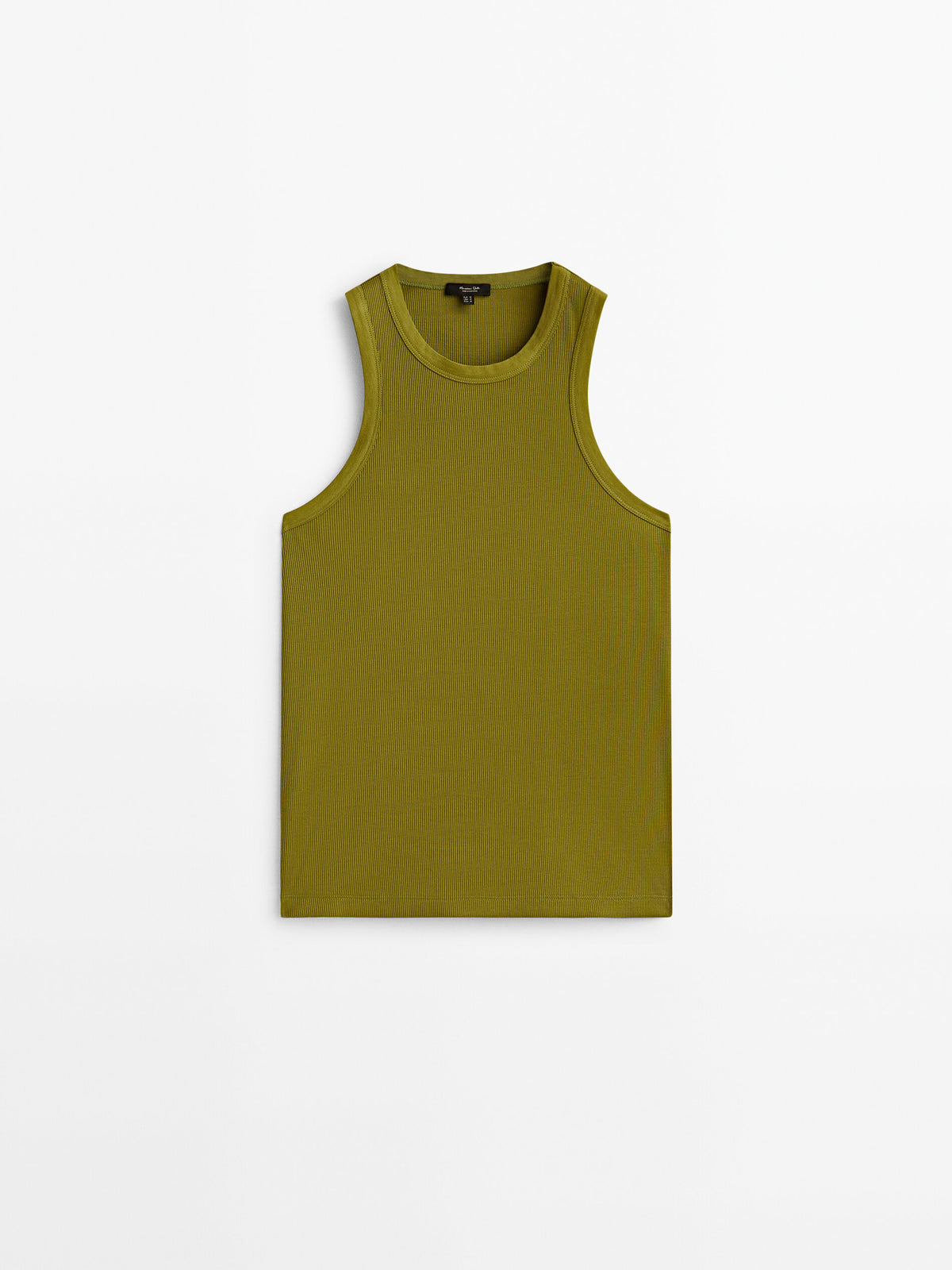 Top canalé algodón mercerizado - VERDE