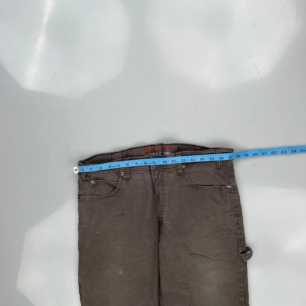 Dickies Carpenter Pants - 34W 29L Brown Cotton