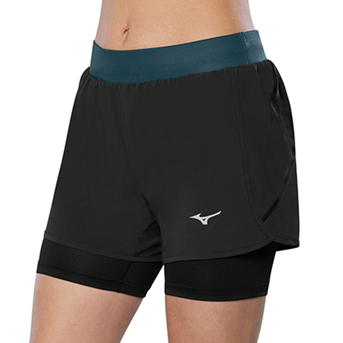 Mizuno ER 2 in 1 4.5in Pantaloncini Black