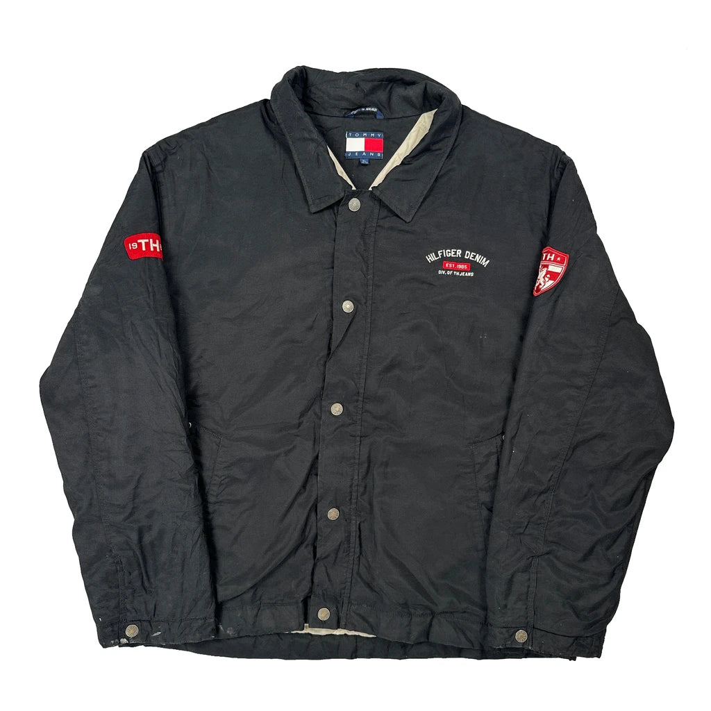 Tommy Jeans Spellout Jacket - XL Black Polyester