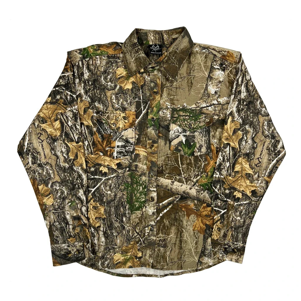 Realtree Camo Shirt - Large Brown Cotton
