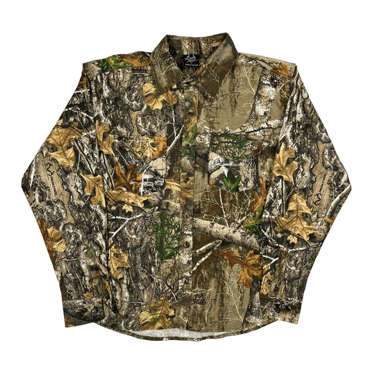 Realtree Camo Shirt - Large Brown Cotton