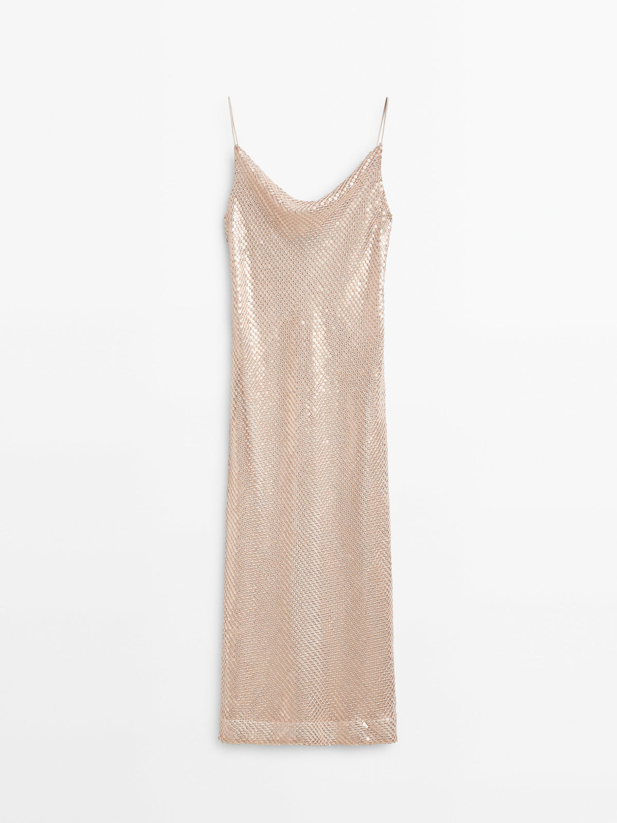Vestido tirantes lentejuelas -Studio - ROSA
