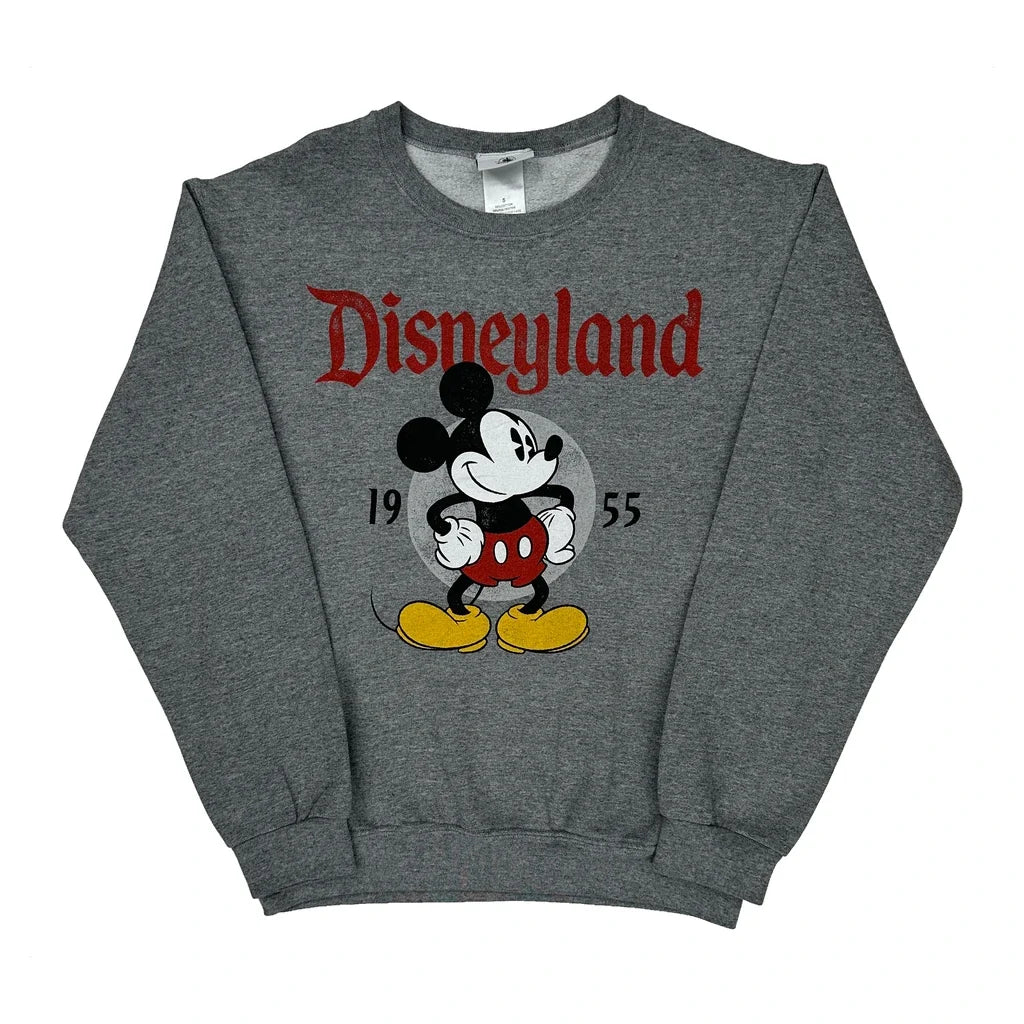 Disney Mickey Mouse Sweatshirt - Small Gray Cotton Blend