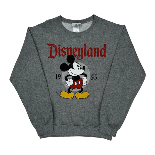 Disney Mickey Mouse Sweatshirt - Small Gray Cotton Blend