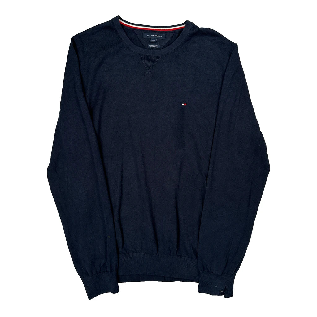 Tommy Hilfiger Sweater - Large Navy Cotton