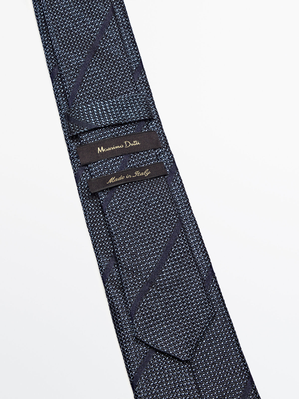 Corbata rayas mezcla algodón seda - AZUL