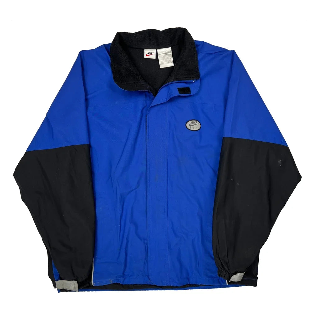 Nike Windbreaker - Large Blue Polyester