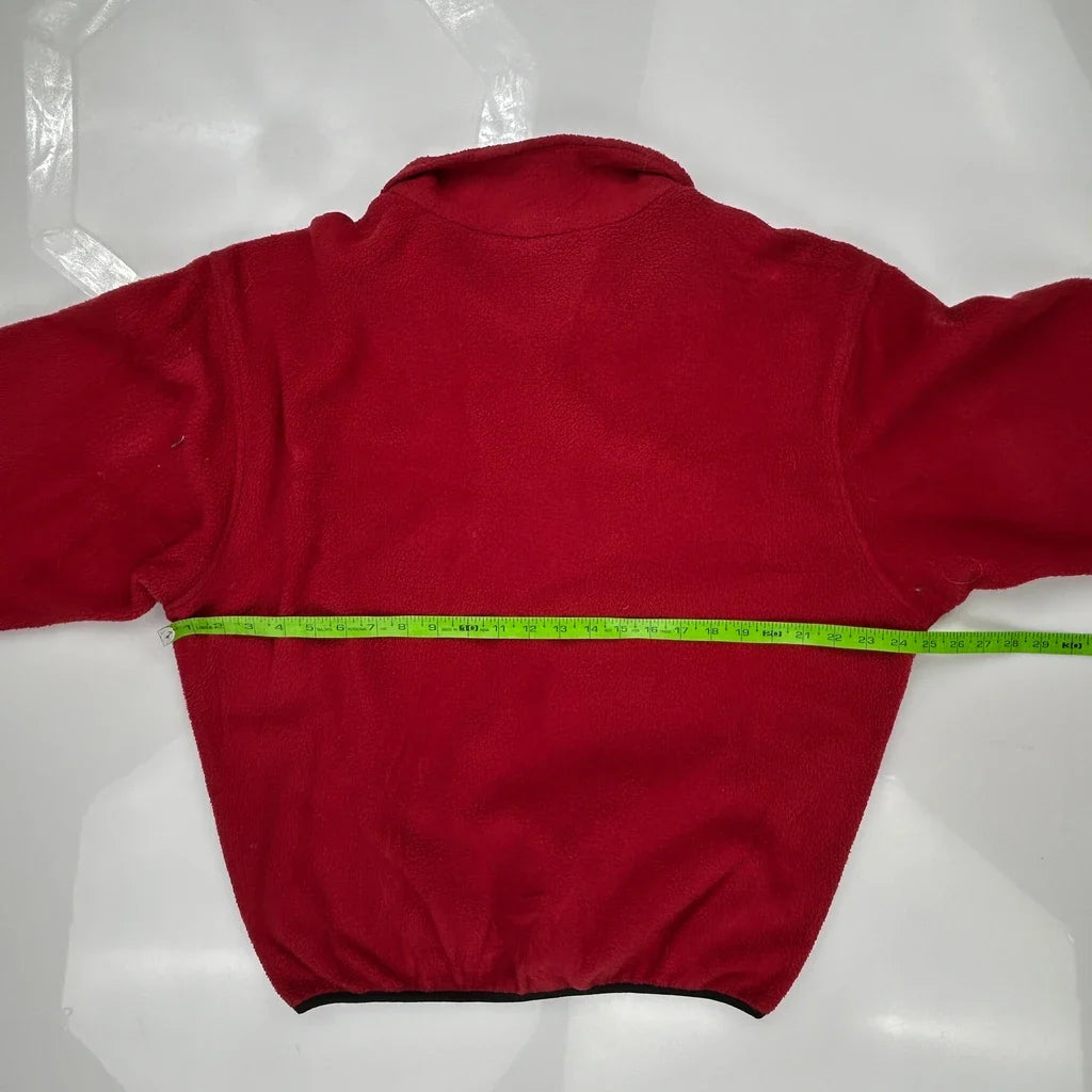 The North Face Fleece - Large Red Polyester