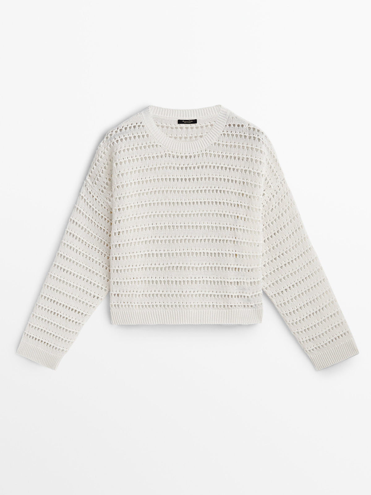 Jersey punto calado cuello redondo - CRUDO
