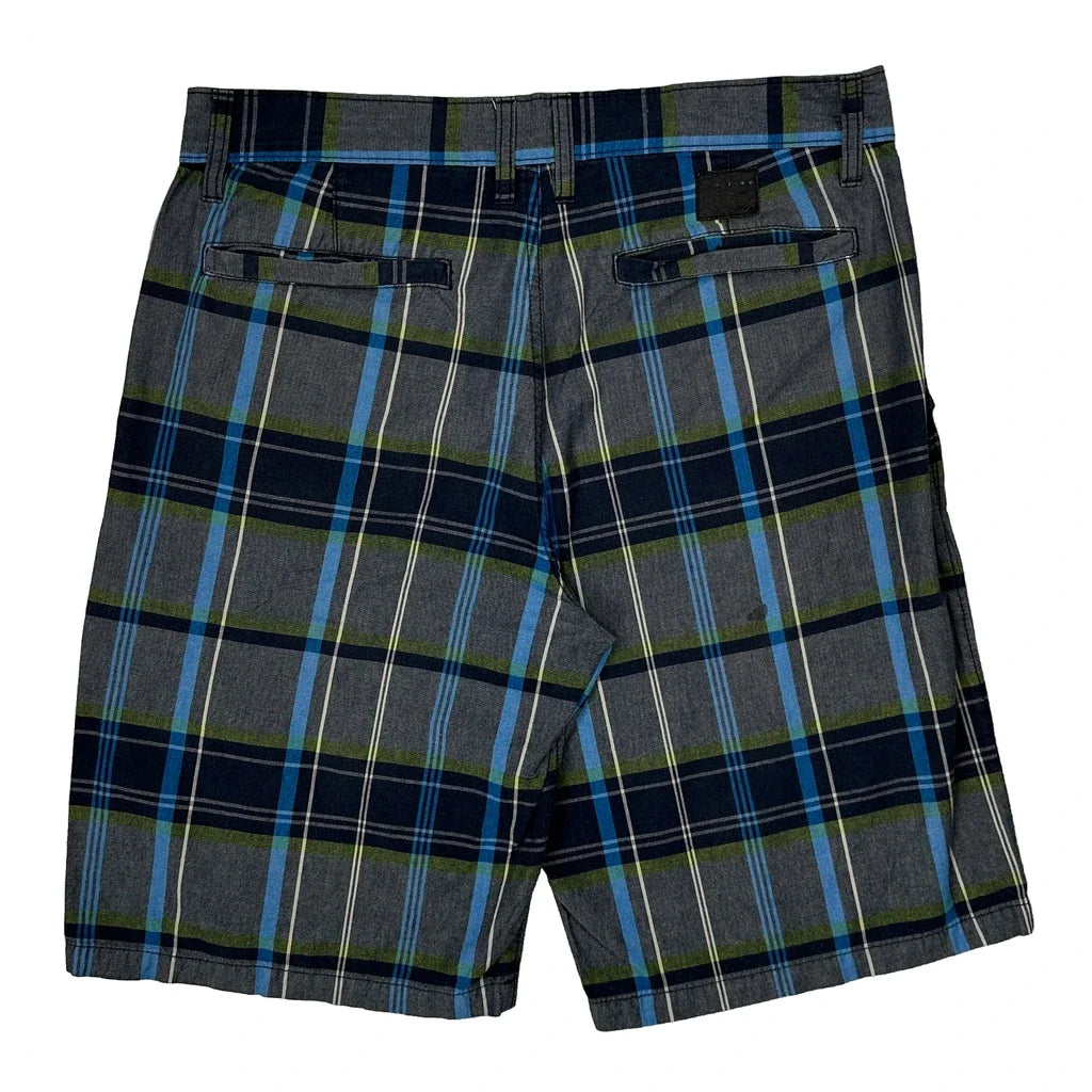 Oakley Checked Chino Shorts - 34W 10L Gray Cotton
