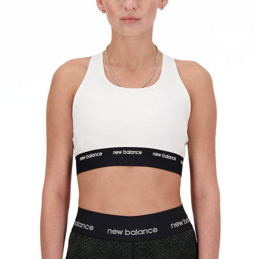 New Balance Sleek Pace Reggiseno Sportivo White